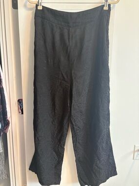 NWOT Black paisley wide leg kimono pant